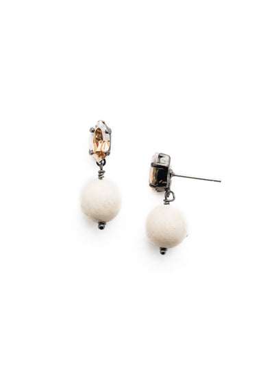 Rita Dangle Earrings - EEU8GMGNS - <p>The Rita Dangle Earrings combine edginess and glam with earthy beadwork dropping from stunning, sparkling navette crystals. From Sorrelli's Golden Shadow collection in our Gun Metal finish.</p>
