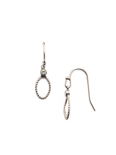 Memphis Dangle Earrings - EEU9ASNFT - Are you the delicate earring type? Try on our Memphis Dangle Earrings for a touch of signature Sorrelli crystal sparkle and a loop of embossed metalwork. From Sorrelli's Night Frost collection in our Antique Silver-tone finish.