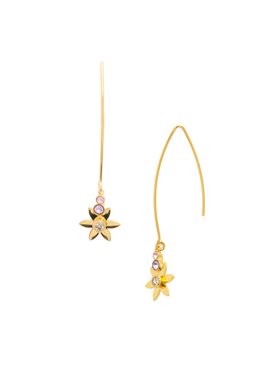 Abella Dangle Earrings - EEV12BGSPR - <p>Wear the Abella Dangle Earrings for a bit of floral, a bit of sparkle, and shiny metalwork, too. They've got it all and are perfect for spring. From Sorrelli's Spring Rain collection in our Bright Gold-tone finish.</p>
