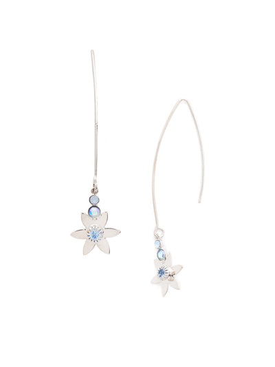 Abella Dangle Earrings - EEV12PDWNB - <p>Wear the Abella Dangle Earrings for a bit of floral, a bit of sparkle, and shiny metalwork, too. They've got it all and are perfect for spring. From Sorrelli's Windsor Blue collection in our Palladium finish.</p>