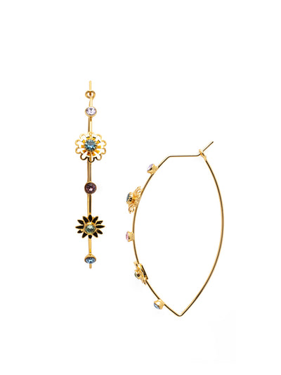 Normani Hoop Earrings - EEV1BGSPR - <p>Our Normani Hoop Earrings are airy, open and embellished with metallic floral accents and sparkling crystals, too. So pretty! From Sorrelli's Spring Rain collection in our Bright Gold-tone finish.</p>