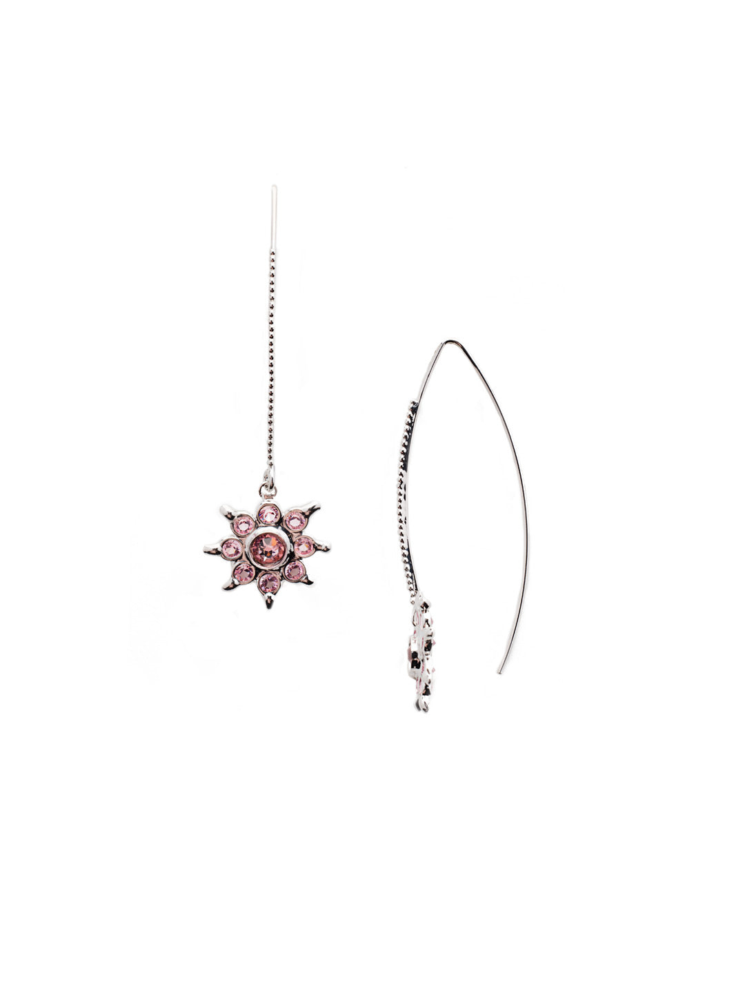 Alyssa Dangle Earrings - EEV200RHPNK - <p>Petal like metal worked is embelished with tiny crsyals. The Alyssa Dangle Earring is the sparkle your ears needed. From Sorrelli's Petal Pink collection in our Palladium Silver-tone finish.</p>