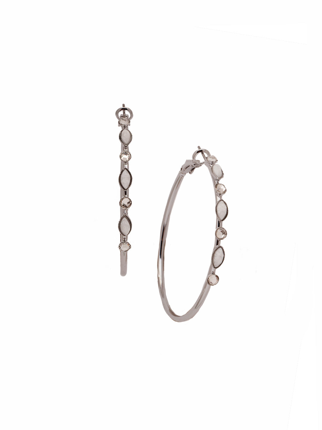 Somer Hoop Earring - EEV7PDCRY - <p>The Somer Hoop Earrings showcase signature Sorrelli crystals in round and navette shapes on a classic round shaped hoop. From Sorrelli's Crystal collection in our Palladium finish.</p>