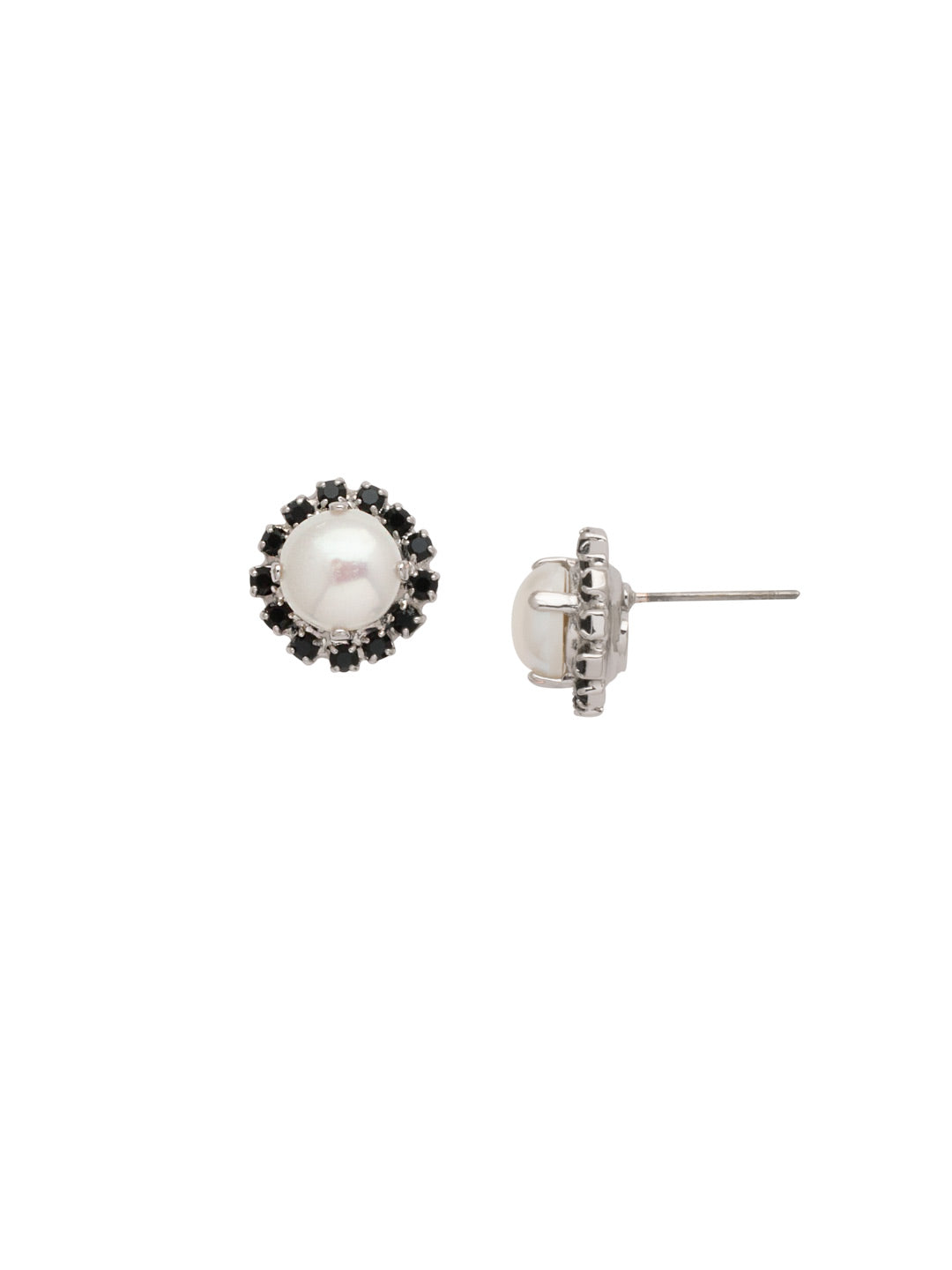Haute Halo Stud Earring - EEY10PDSNI - <p>The Haute Halo Stud Earrings are in instant favorite; a round cut crystal sits in a halo setting, complete with a comfortable post and monster backs. From Sorrelli's Starry Night collection in our Palladium finish.</p>