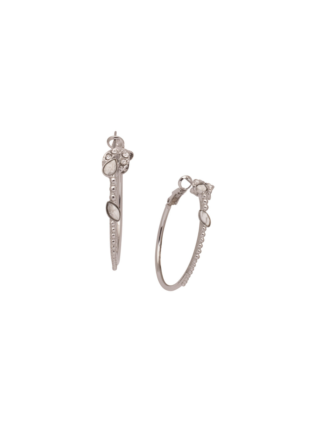 Sandy Hoop Earring - EEZ17PDCRY - <p>The Sandy Hoop Earrings feature a classic hoop, embellished with various sizes and colors of crystals and stones. From Sorrelli's Crystal collection in our Palladium finish.</p>