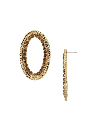 Sierra Statement Earring - EFC46BGRSU - <p>The Sierra Statement Earrings feature a dramatic oval hoop style with studded crystals. From Sorrelli's Raw Sugar collection in our Bright Gold-tone finish.</p>
