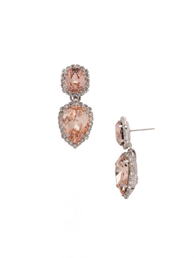 Giselle Statement Earring - EFC80PDSNB - <p>The Giselle Statement Earrings feature pear and round halo cut crystals dangling from a post. From Sorrelli's Snow Bunny collection in our Palladium finish.</p>