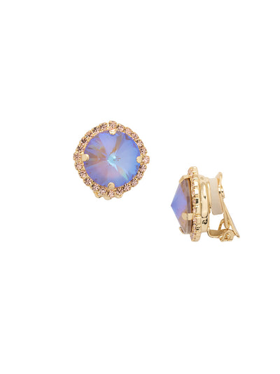 Giselle Clip On Earring - EFC82CBGRSU - <p>The Giselle Clip On Earrings feature round halo cut crystals with a comfortable clip closure. From Sorrelli's Raw Sugar collection in our Bright Gold-tone finish.</p>
