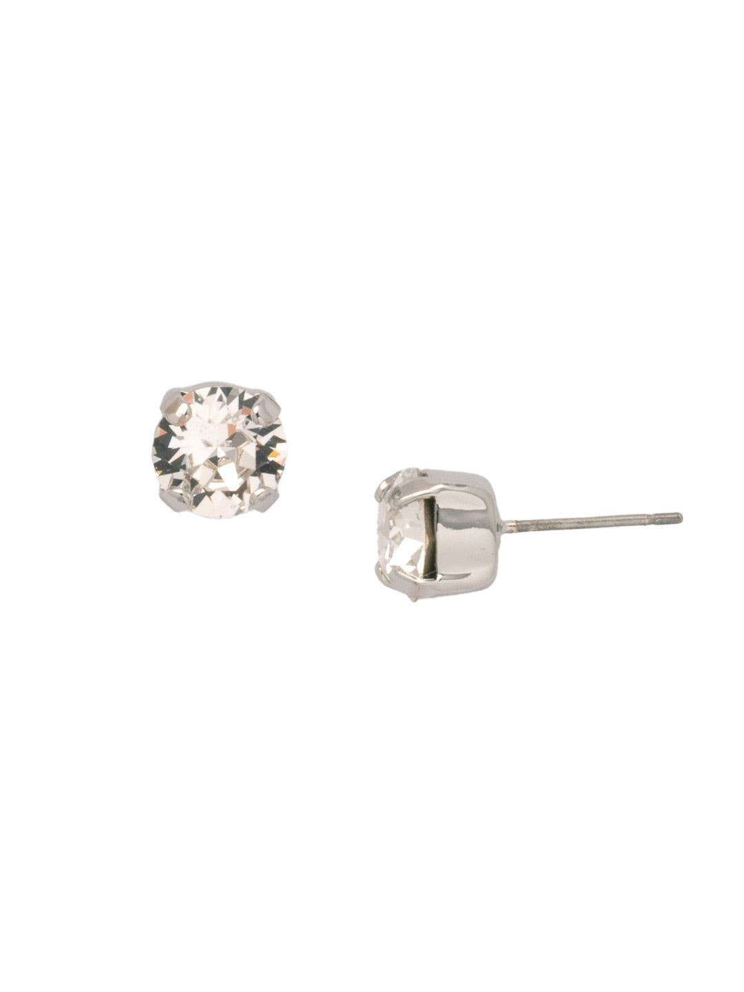 Simple Stud Earrings - EFC99PDCRY - <p>The Simple Stud Earrings feature a single solid crystal on a surgical steel post, creating a small but sparkly everyday staple! Need help picking a stud? <a href="https://www.sorrelli.com/blogs/sisterhood/round-stud-earrings-101-a-rundown-of-sizes-styles-and-sparkle">Check out our size guide!</a> From Sorrelli's Crystal collection in our Palladium finish.</p>
