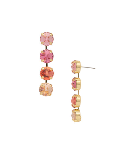 Mara Statement Earrings - EFD75BGFSK - <p>The Mara Statement Earrings feature four rivoli cut crystals in a row. From Sorrelli's First Kiss collection in our Bright Gold-tone finish.</p>