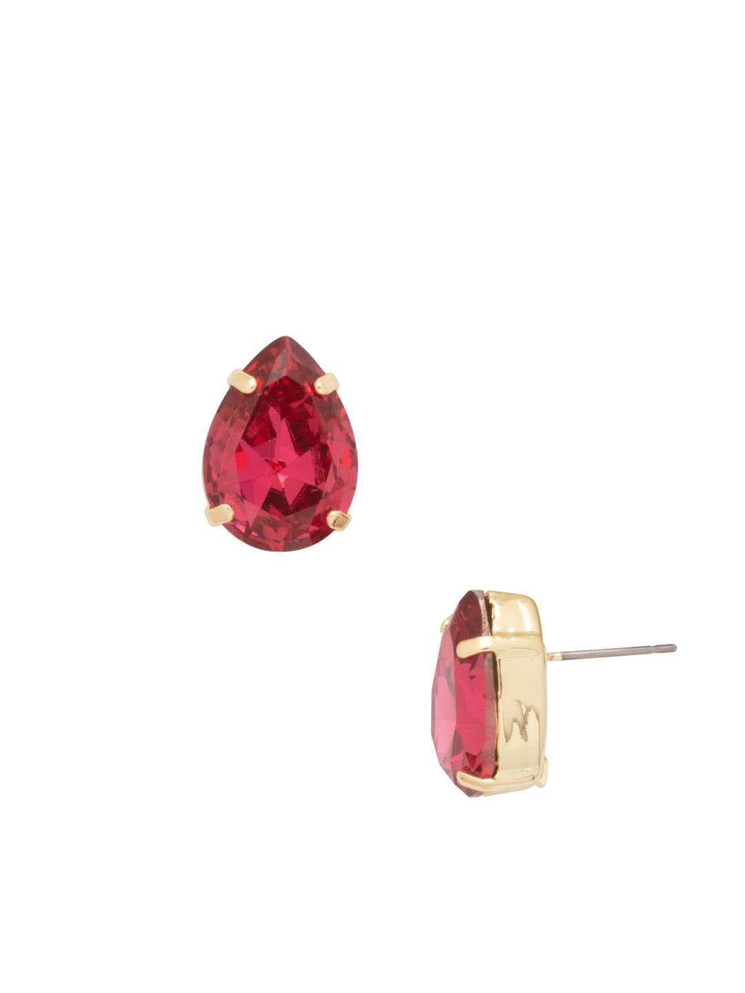 Eileen Stud Earrings - EFF100BGRO - <p>The Eileen Stud Earrings feature a single pear cut candy gem crystal on a post. From Sorrelli's Rose collection in our Bright Gold-tone finish.</p>