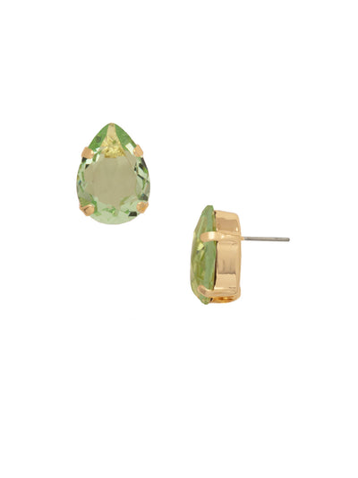 Eileen Stud Earrings - EFF100BGSGR - <p>The Eileen Stud Earrings feature a single pear cut candy gem crystal on a post. From Sorrelli's Sage Green collection in our Bright Gold-tone finish.</p>