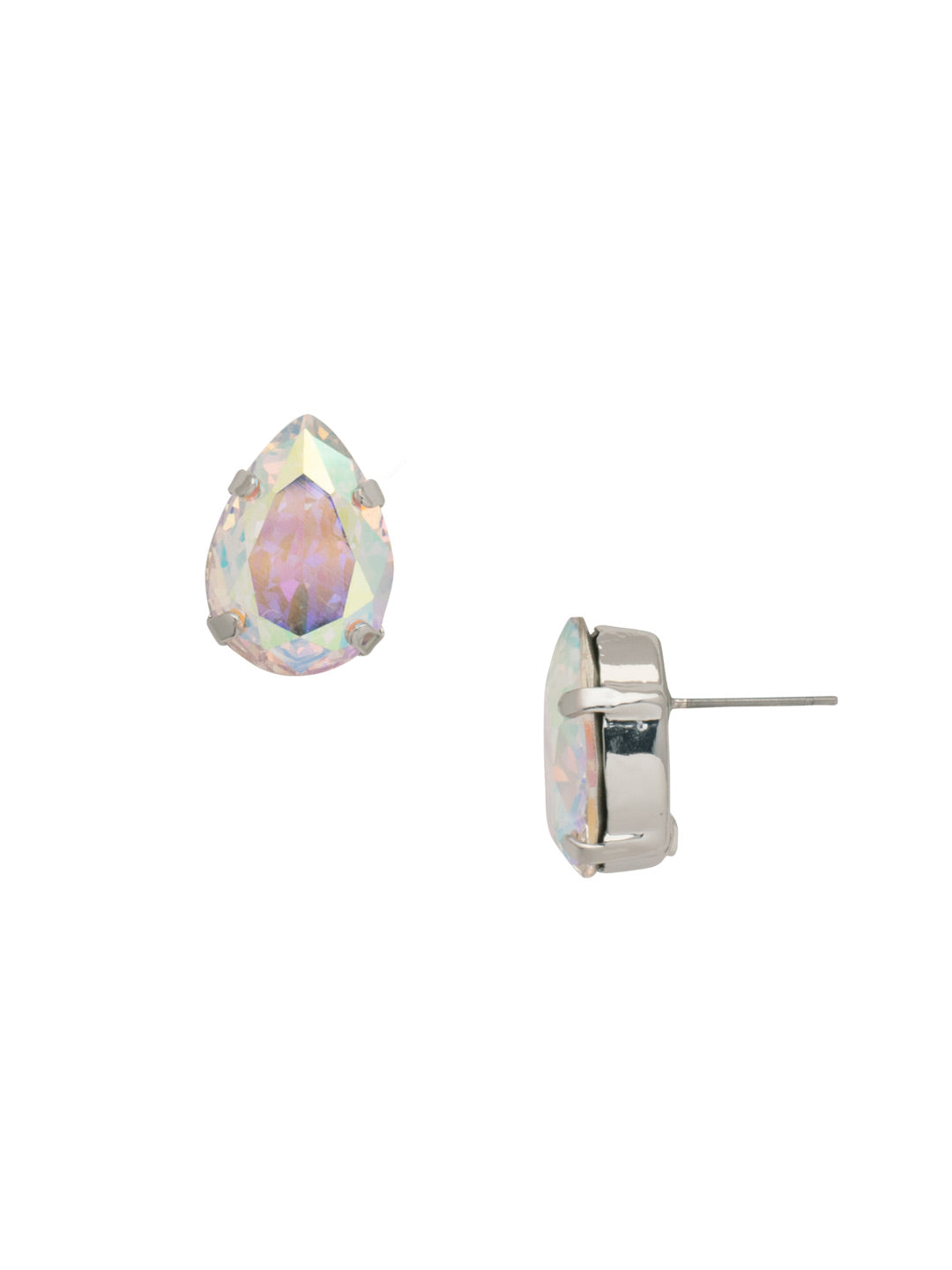 Eileen Stud Earrings - EFF100PDCAB - <p>The Eileen Stud Earrings feature a single pear cut candy gem crystal on a post. From Sorrelli's Crystal Aurora Borealis collection in our Palladium finish.</p>