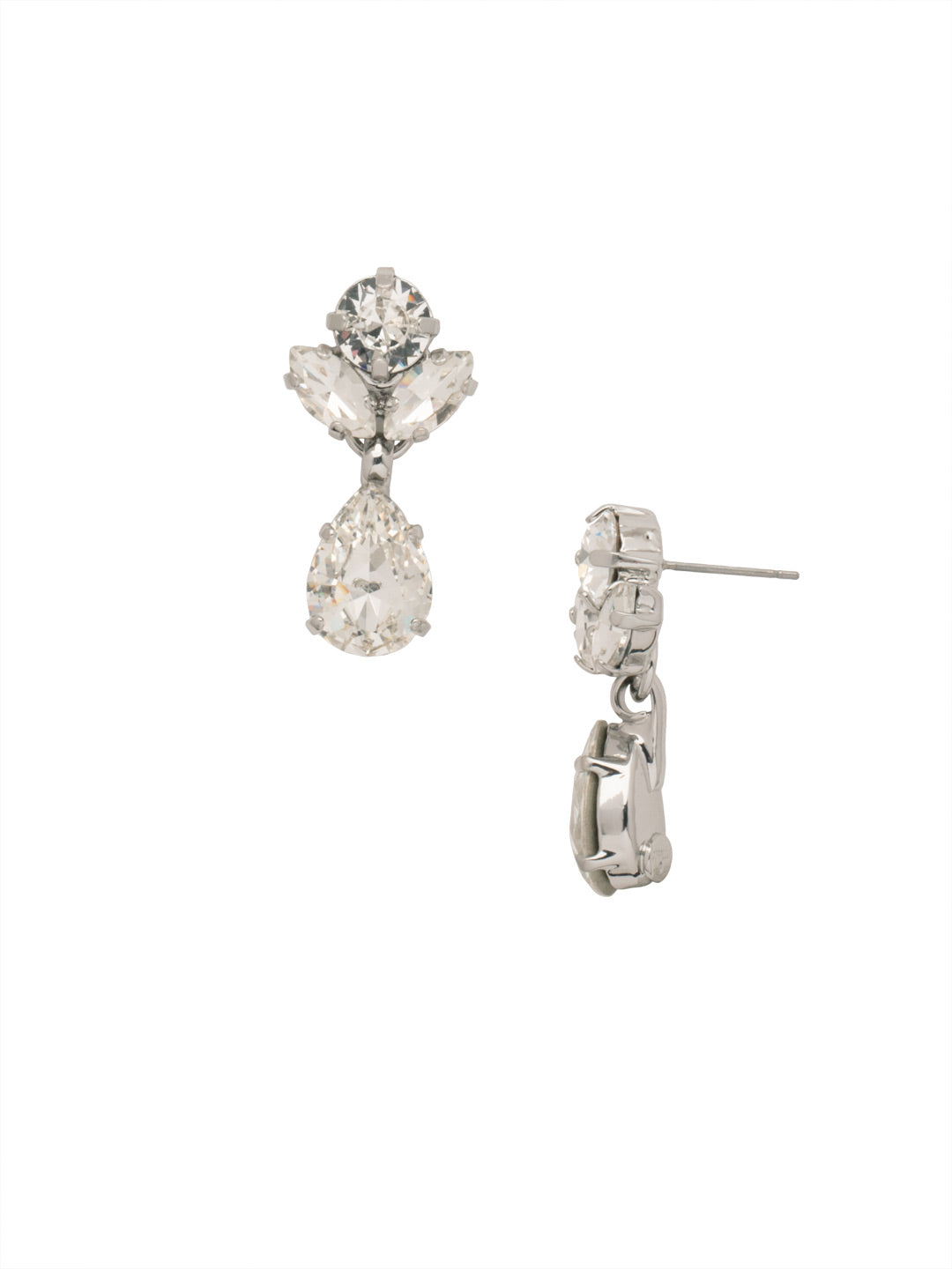Romy Dangle Earrings - EFH13PDCRY - <p>The Romy Dangle Earrings are a stunning display of cut crystals. Pear, navette, and round cut crystals blend beautifully, creating the perfect pair of occasion earrings. From Sorrelli's Crystal collection in our Palladium finish.</p>