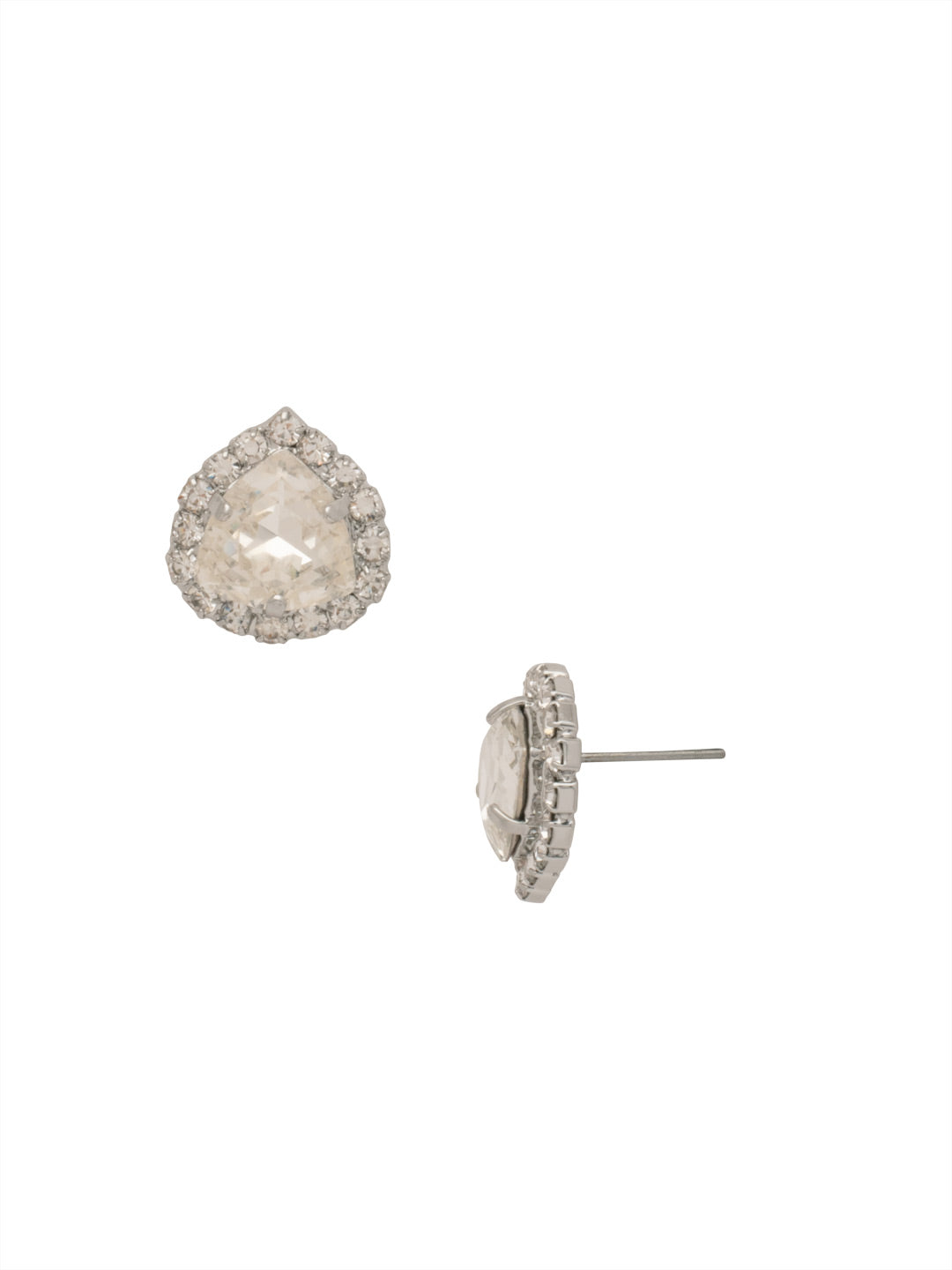 Linnea Stud Earrings - EFH14PDCRY - <p>The Linnea Stud Earrings are an elegant twist on a simple stud; a halo of crystals surrounds a single trillion cut crystal. From Sorrelli's Crystal collection in our Palladium finish.</p>