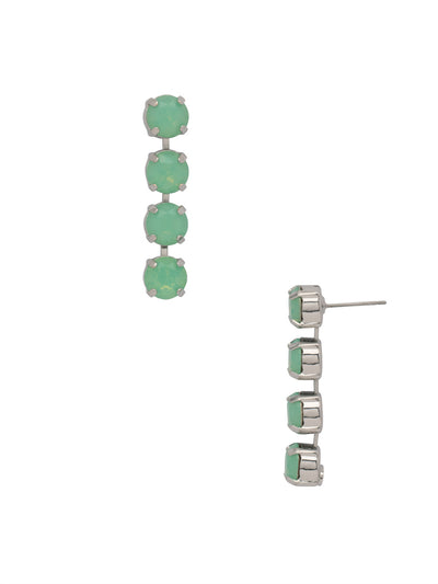 Matilda Dangle Earrings - EFH1PDPAC - <p>The Matilda Dangle Earrings feature a row of 4 round cut crystals on a post. From Sorrelli's Pacific Opal collection in our Palladium finish.</p>