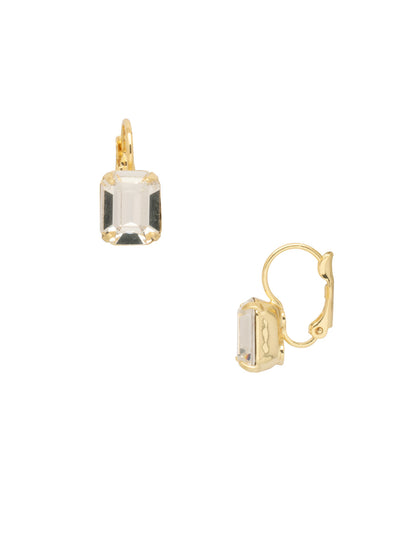 Octavia Dangle Earrings - EFK6BGCRY - <p>The Octavia Dangle Earrings feature a small emerald cut crystal dangling from a lever-back French wire. From Sorrelli's Crystal collection in our Bright Gold-tone finish.</p>