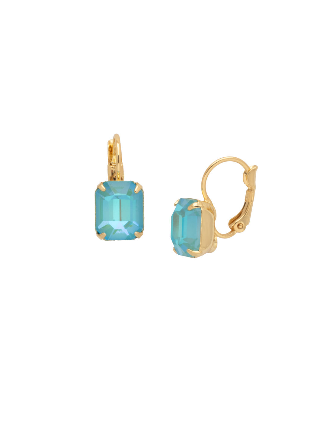 Octavia Dangle Earrings - EFK6BGPRT - <p>The Octavia Dangle Earrings feature a small emerald cut crystal dangling from a lever-back French wire. From Sorrelli's Portofino collection in our Bright Gold-tone finish.</p>