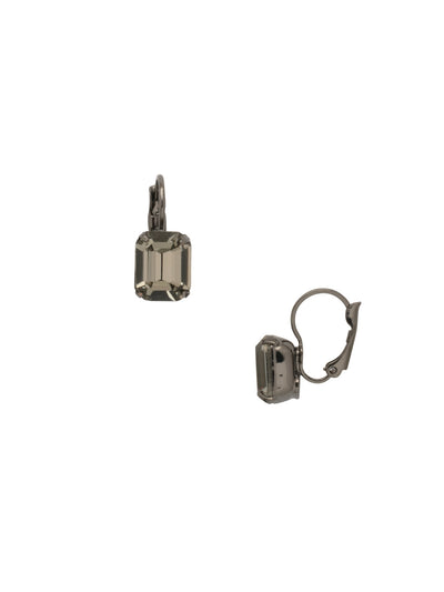 Octavia Dangle Earrings - EFK6GMBD - <p>The Octavia Dangle Earrings feature a small emerald cut crystal dangling from a lever-back French wire. From Sorrelli's Black Diamond collection in our Gun Metal finish.</p>