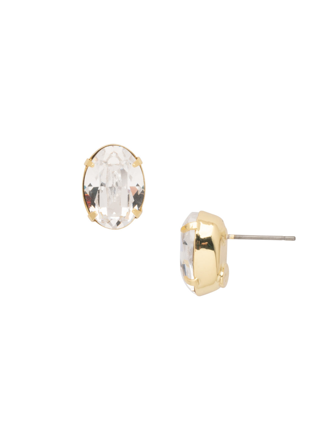 Oval Cut Stud Earrings - EFL14BGCRY - <p>The Oval Cut Stud Earrings feature a single oval cut crystal on a post. From Sorrelli's Crystal collection in our Bright Gold-tone finish.</p>