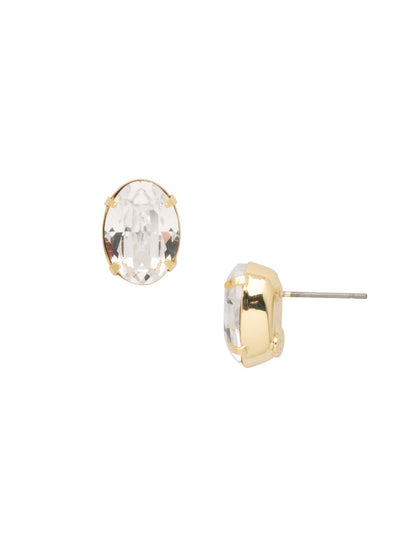 Oval Cut Stud Earrings - EFL14BGCRY - <p>The Oval Cut Stud Earrings feature a single oval cut crystal on a post. From Sorrelli's Crystal collection in our Bright Gold-tone finish.</p>