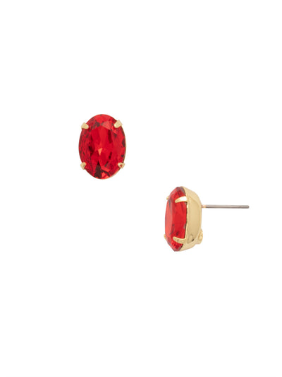 Oval Cut Stud Earrings - EFL14BGFIS - <p>The Oval Cut Stud Earrings feature a single oval cut crystal on a post. From Sorrelli's Fireside collection in our Bright Gold-tone finish.</p>