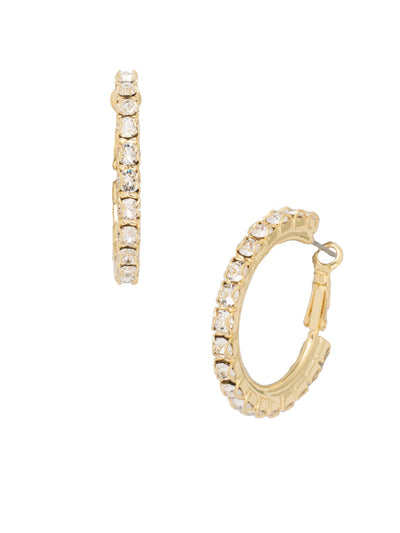 Amber Hoop Earrings - EFL20BGCRY - <p>The Amber Hoop Earrings feature a crystal-embellished metal hoop. From Sorrelli's Crystal collection in our Bright Gold-tone finish.</p>