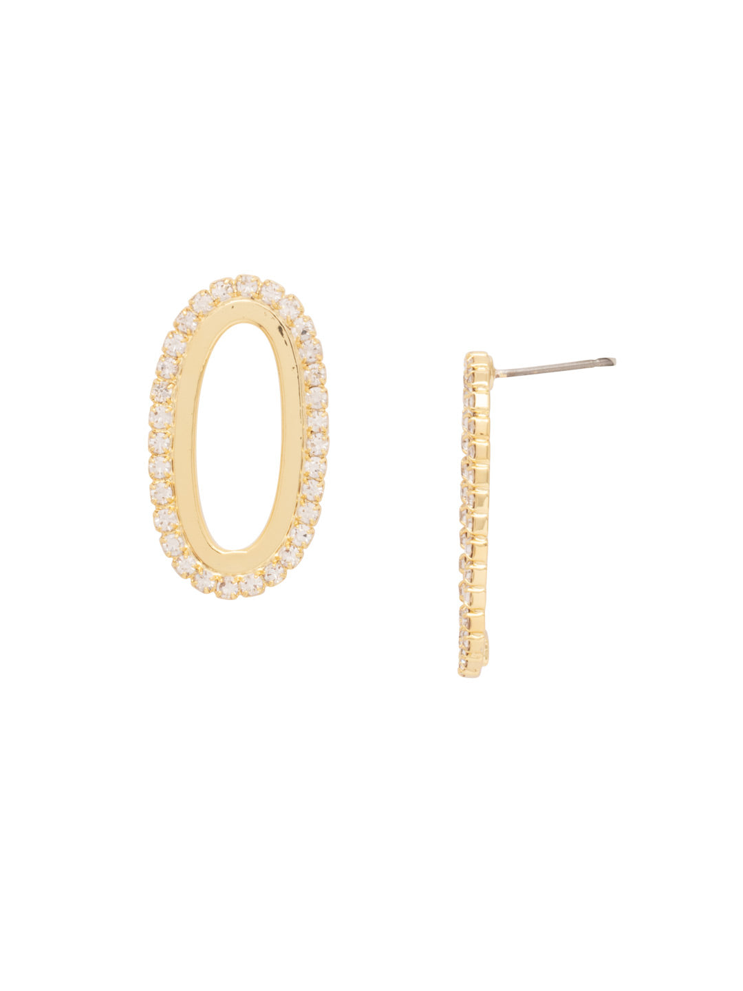Tori Stud Earrings - EFL3BGCRY - <p>The Tori Stud Earrings feature a chunky rhinestone embellished chain link on a post. From Sorrelli's Crystal collection in our Bright Gold-tone finish.</p>