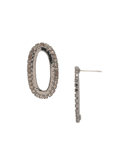 Tori Stud Earrings - EFL3GMBD - <p>The Tori Stud Earrings feature a chunky rhinestone embellished chain link on a post. From Sorrelli's Black Diamond collection in our Gun Metal finish.</p>