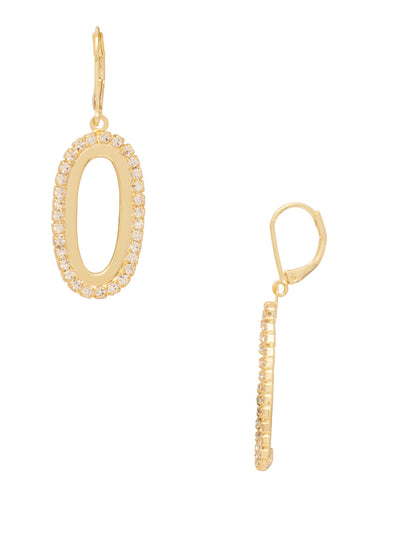 Tori Dangle Earrings - EFL4BGCRY - <p>The Tori Dangle Earrings feature a chunky rhinestone embellished chain link on a lever-back French wire. From Sorrelli's Crystal collection in our Bright Gold-tone finish.</p>