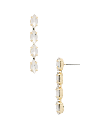 Clarissa Dangle Earrings - EFL5BGCRY - <p>Discover the enchanting charm of our Clarissa Dangle Earrings. Featuring a row of delicately dangling navette-cut crystals, these earrings effortlessly elevate your style with their graceful movement and subtle sparkle. From Sorrelli's Crystal collection in our Bright Gold-tone finish.</p>