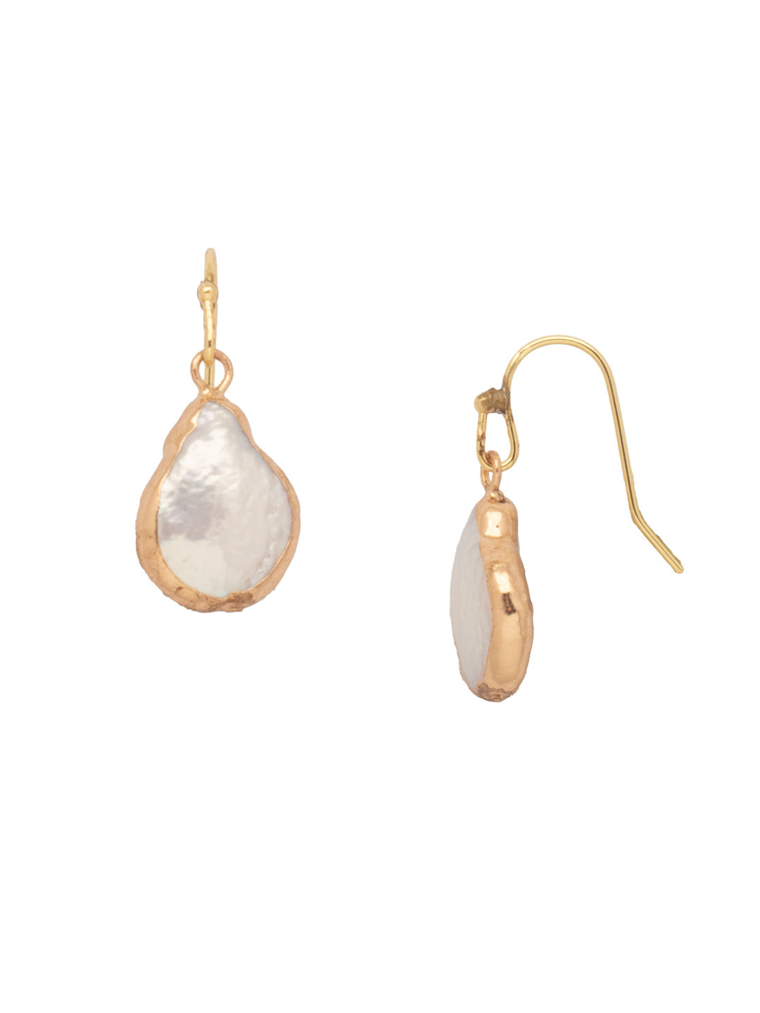 Penny Pearl Dangle Earrings - EFM15BGMDP - <p>The Penny Pearl Dangle Earrings feature a freshwater pearl on a classic french wire. From Sorrelli's Modern Pearl collection in our Bright Gold-tone finish.</p>