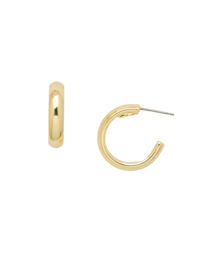 Domed Hoop Earrings - EFM21BGMTL - <p>The Domed Hoop Earrings feature a classic metal domed hoop on a post. From Sorrelli's Bare Metallic collection in our Bright Gold-tone finish.</p>