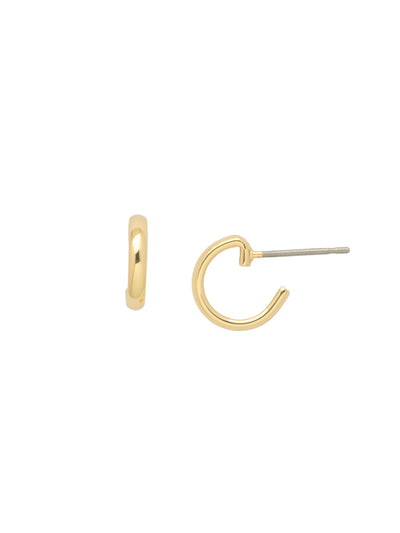 Tini Huggie Hoop Earrings - EFM22BGMTL - <p>The Tinni Huggie Hoop Earrings feature a small domed metal hoop on a post. From Sorrelli's Bare Metallic collection in our Bright Gold-tone finish.</p>