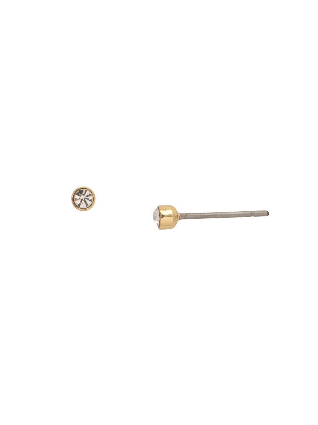 Dot Stud Earrings - EFM56BGCRY - <p>The Dot Stud Earrings feature tiny round cut crystals on a post, perfect to wear alone for a touch of sparkle, or layer in your second ear piercing with your favorite hoops! From Sorrelli's Crystal collection in our Bright Gold-tone finish.</p>