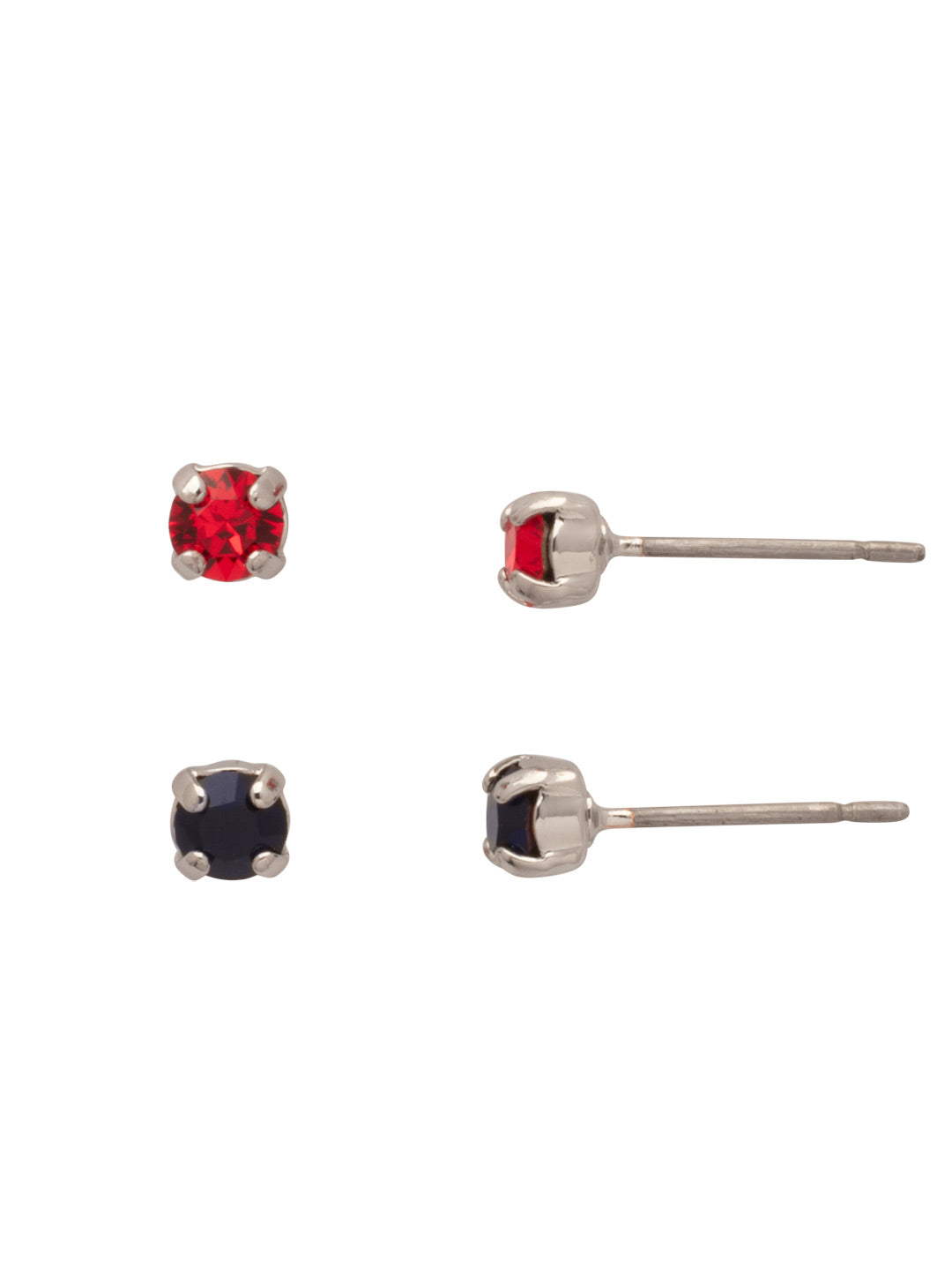 June Set Stud Earrings - EFM6PDBTB - <p>The June Set Stud Earrings feature two pairs of round-cut crystal studs. From Sorrelli's Battle Blue collection in our Palladium finish.</p>