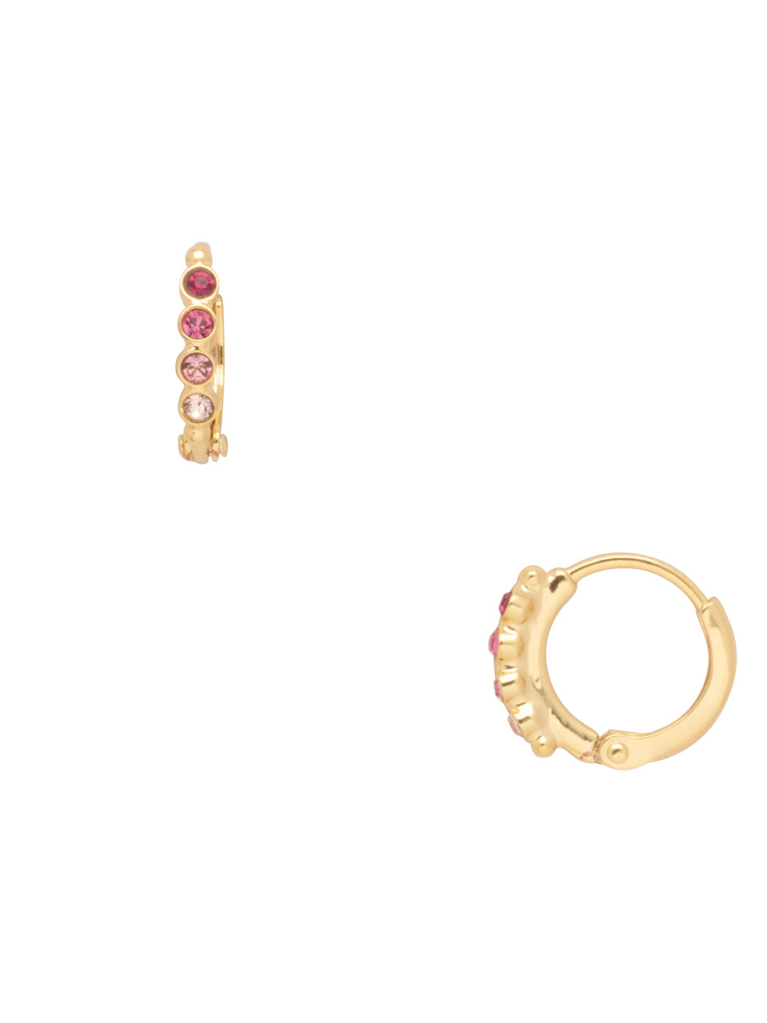 Mini Embellished Huggie Hoop Earrings - EFN6BGBFL - <p>The Mini Embellished Huggie Hoop Earrings feature small crystal embellishments on a tiny huggie hoop. From Sorrelli's Big Flirt collection in our Bright Gold-tone finish.</p>