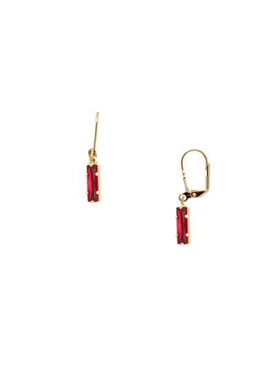 Bindi Dangle Earrings - EFP13BGFIS - <p>The Bindi Dangle Earrings feature a single baguette cut crystal on a lever-back French wire. From Sorrelli's Fireside collection in our Bright Gold-tone finish.</p>