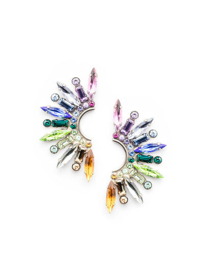 Esmeray Statement Earring - ESP41ASPRI - <p>This will catch everyone's eye! With a tribal inspired design, these statement earrings have a beautiful crystal pattern. From Sorrelli's Prism collection in our Antique Silver-tone finish.</p>