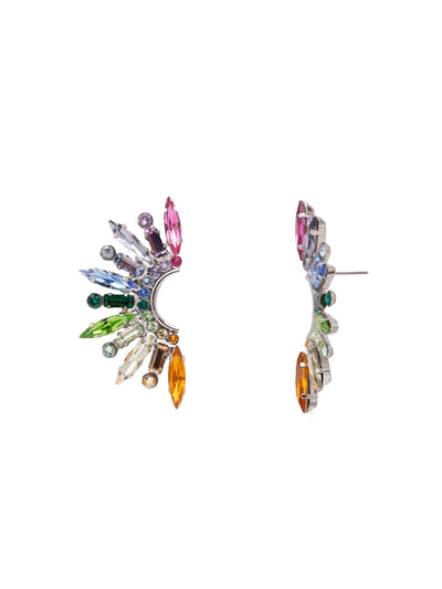 Esmeray Statement Earring - ESP41PDPRI - <p>This will catch everyone's eye! With a tribal inspired design, these statement earrings have a beautiful crystal pattern. From Sorrelli's Prism collection in our Palladium finish.</p>