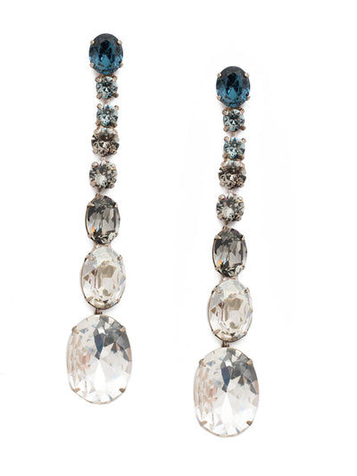 Liviana Drop Statement Earring - ESP75ASMLW - The Liviana Drop earring will make you heart drop. The beautidul design of smaller to larger crystals adds a timeless look to make you shine. From Sorrelli's Milky Way collection in our Antique Silver-tone finish.