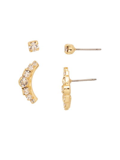 Riley Earring Gift Set - GCT79BGCRY - <p>The Riley Earring Gift Set features two sets of crystal studs, the perfect sizes to wear together! From Sorrelli's Crystal collection in our Bright Gold-tone finish.</p>
