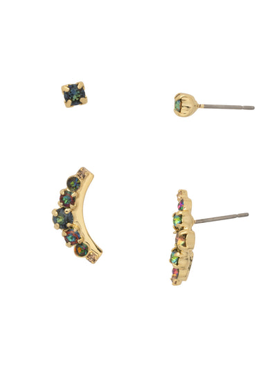 Riley Earring Gift Set - GCT79BGVO - <p>The Riley Earring Gift Set features two sets of crystal studs, the perfect sizes to wear together! From Sorrelli's Volcano collection in our Bright Gold-tone finish.</p>