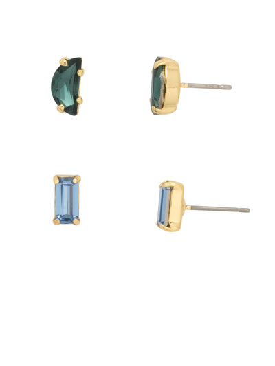 Crescent Earring Gift Set - GDH5BGMON - <p>The Crescent Earring Gift set features two sets of crystal stud earrings, the perfect sizes to wear together! From Sorrelli's Montana collection in our Bright Gold-tone finish.</p>