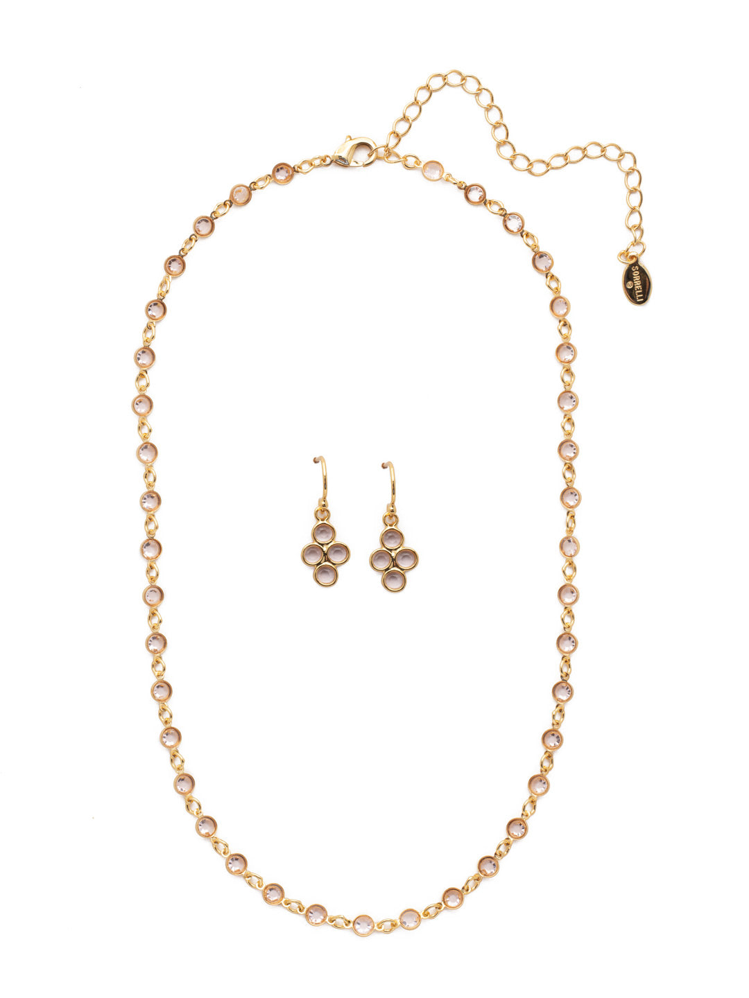 Perfect Pair Necklace/Earring Gift Set - GEP9392BGSIL - <p>The Perfect Pair features our beautiful Aubrielle Dangle Earrings and our Jasmine Tennis Necklace. These two pieces were made to be styled together for the perfect look. From Sorrelli's Silk collection in our Bright Gold-tone finish.</p>