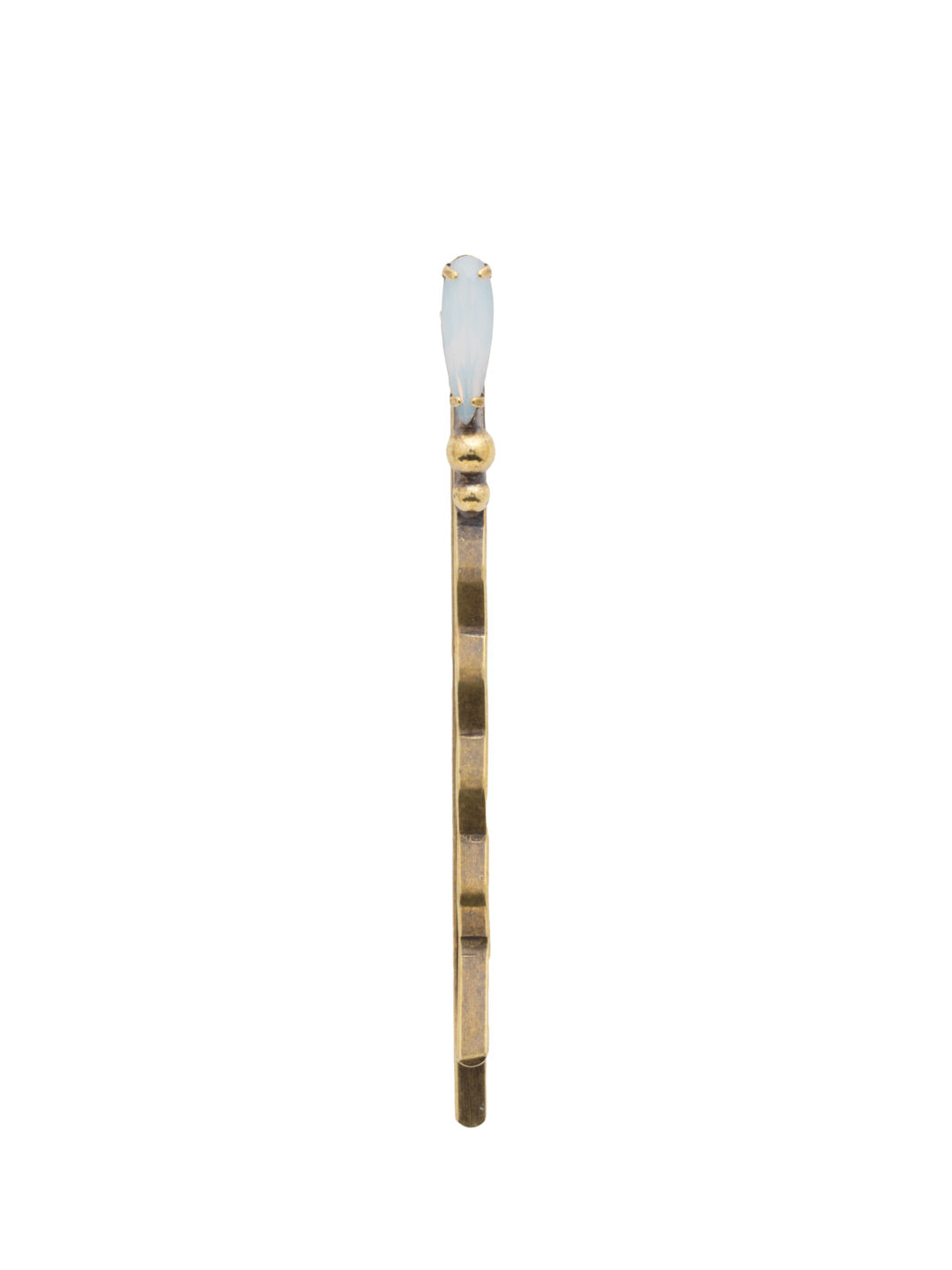 Sabella Hair Pin Other Accessory - HCZ66AGWO - <p>An elegant and simple hair pin, embellished with a single crystal shard. The Sabella is on point for a pinned back hair style. From Sorrelli's White Opal collection in our Antique Gold-tone finish.</p>