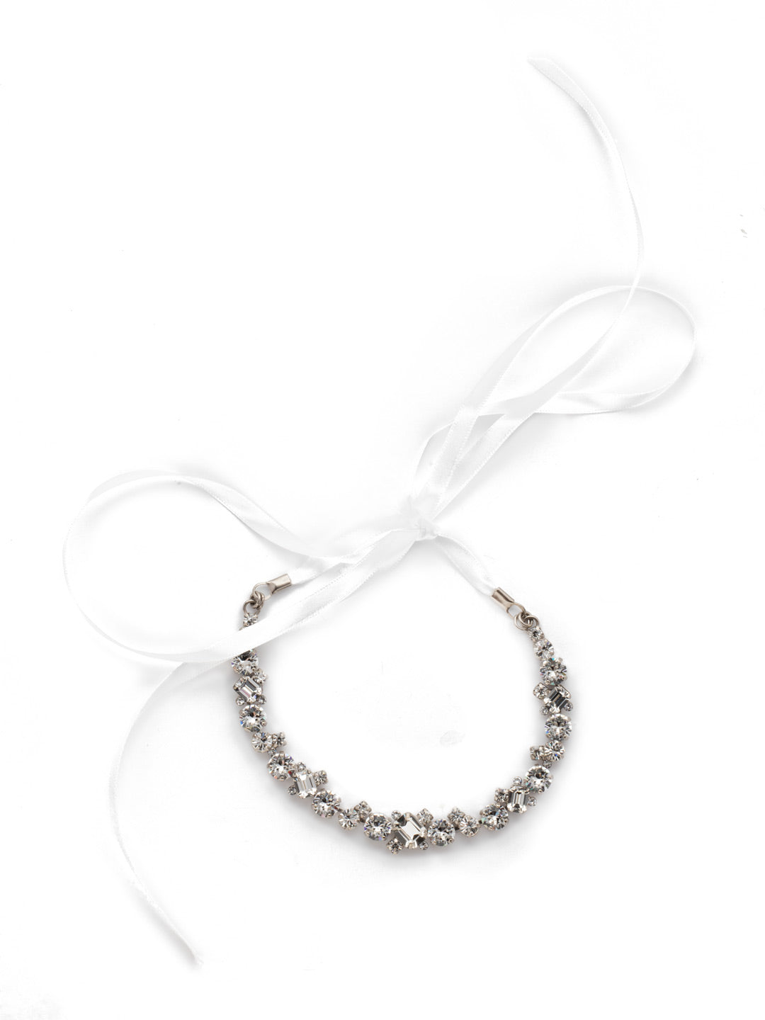Kiara Headband Other Accessory - HDZ2ASCRY - <p>A headband engulfed in geometric shaped crystals comes together perfectly with a beautful ribbon. From Sorrelli's Crystal collection in our Antique Silver-tone finish.</p>