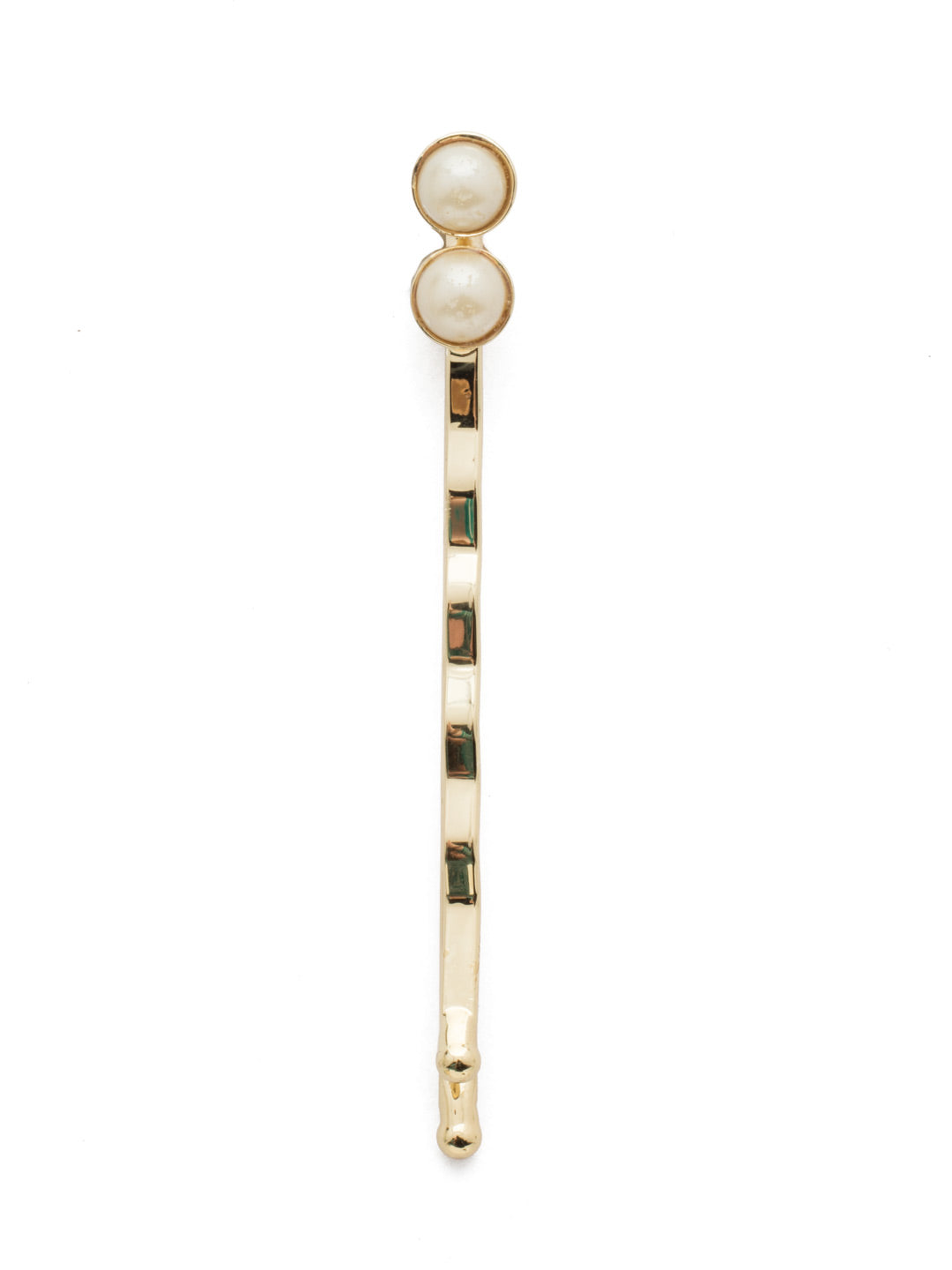 Johanna - HEE20BGMDP - <p>Less is more with the Johanna Hair Pin; two round pearls take center stage at the end of a simple pin From Sorrelli's Modern Pearl collection in our Bright Gold-tone finish.</p>
