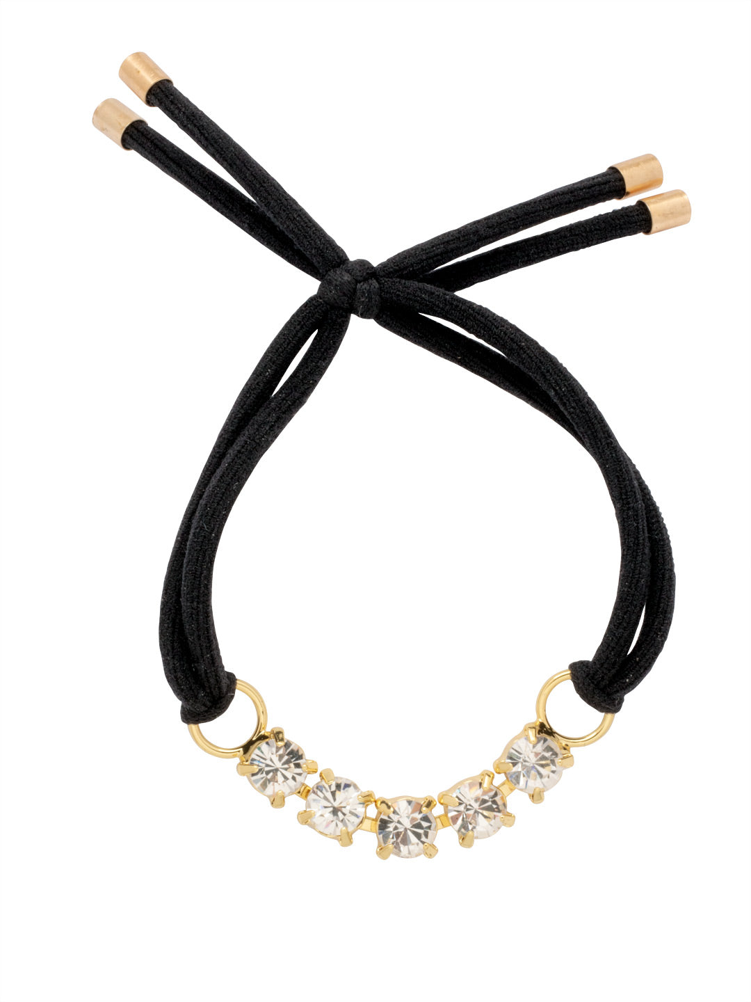 Crystal Embellished Hair Pin - HFL1BGCRY - <p>The Crystal Embellished Hair Pin features a row of round cut crystals on an elastic hair tie. From Sorrelli's Crystal collection in our Bright Gold-tone finish.</p>