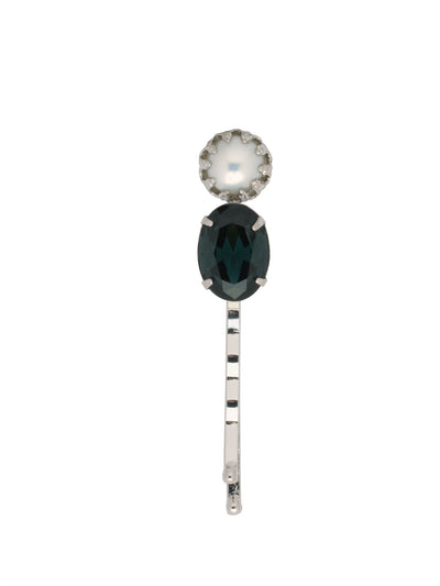 Quinn Hair Pin - HFL2PDASP - <p>The Quinn Hair Pin features a single freshwater pearl and oval cut crystal on a sturdy bobby pin. From Sorrelli's Aspen SKY collection in our Palladium finish.</p>